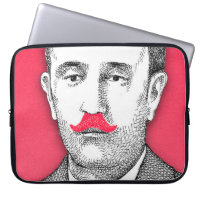 Vintage Gentleman With Funny Pink Moustache