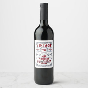 Vintage Genuine Quality Aged to Perfection Wine Label