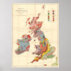 Vintage Geological Map of The British Isles (1912)