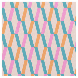 Vintage geometric abstract colourful pattern fabric