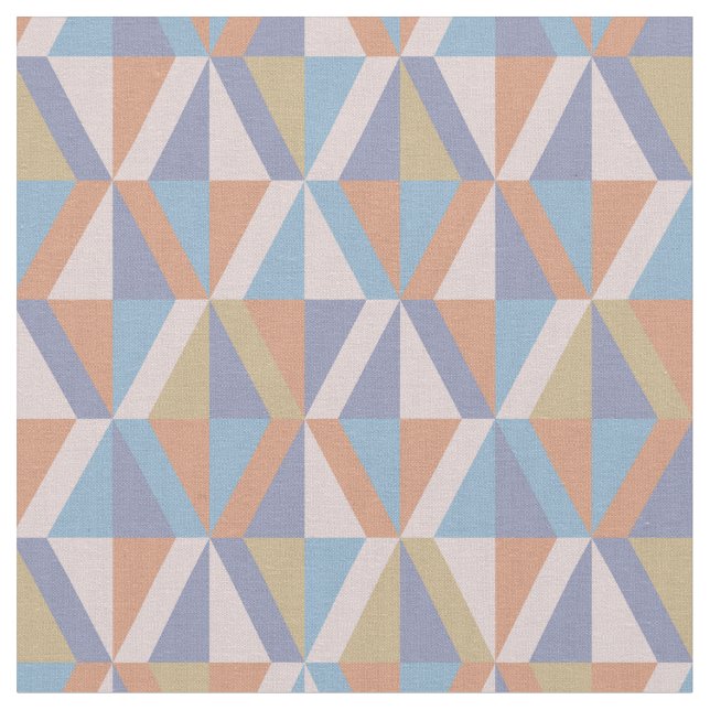 Vintage geometric abstract colourful pattern fabric (Close Up)