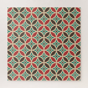 Vintage geometric, abstract seamless pattern. jigsaw puzzle