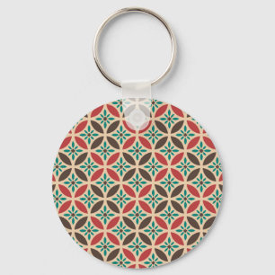 Vintage geometric, abstract seamless pattern. key ring