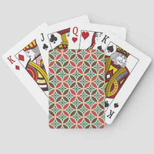 Vintage geometric, abstract seamless pattern. playing cards