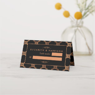 Vintage Geometric Art Deco Gatsby Wedding Place Card