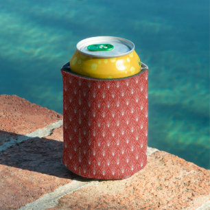 Vintage Geometric Art Deco Pattern  Can Cooler