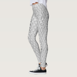 Vintage Geometric Art Deco Pattern Leggings