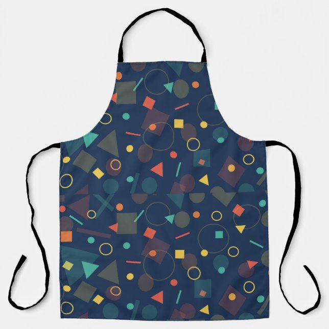 Vintage Geometric Art Pattern Geometric Photograph Apron (Front)