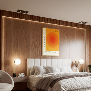 Vintage Geometric Art Poster   Mid-Century Modern