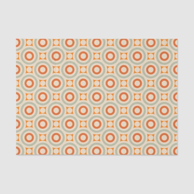 Vintage Geometric Circle Pattern Tissue Paper (Front)