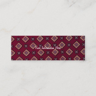 Vintage Geometric Diamond Bookmark Business Card