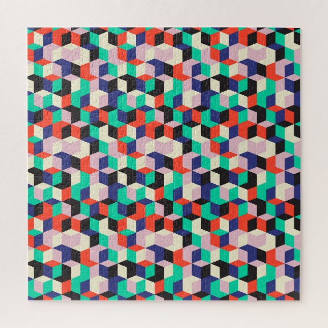 Vintage geometric, diamond shape pattern. jigsaw puzzle (Vertical)
