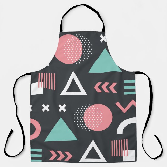 Vintage geometric figures: seamless design. apron (Front)
