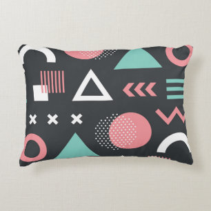 Vintage geometric figures: seamless design. decorative cushion