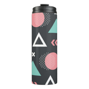 Vintage geometric figures: seamless design. thermal tumbler