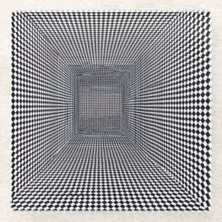 Vintage Geometric Optical Illusion Coaster