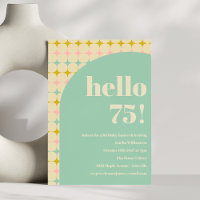 Vintage Geometric Pastel Stars Chic Birthday Party