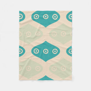 Vintage Geometric Pattern Fleece Blanket