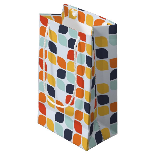 Vintage Geometric Pattern Small Gift Bag (Front Angled)