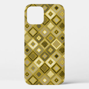Vintage geometric rhombus, seamless pattern. iPhone 12 case