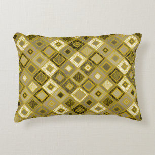 Vintage geometric rhombus, seamless pattern. decorative cushion