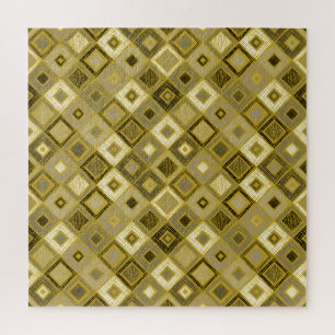 Vintage geometric rhombus, seamless pattern. jigsaw puzzle