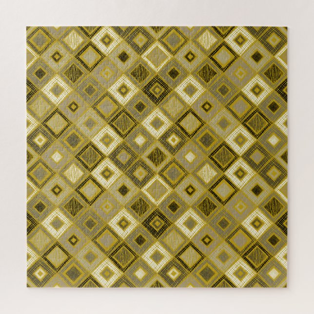 Vintage geometric rhombus, seamless pattern. jigsaw puzzle (Vertical)