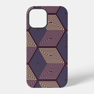 vintage geometric seamless pattern with cubes in p iPhone 12 case