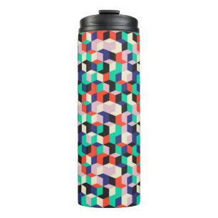 vintage geometric seamless pattern with diamond sh thermal tumbler