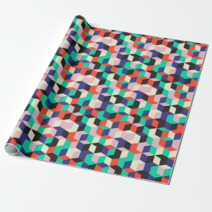 vintage geometric seamless pattern with diamond sh wrapping paper
