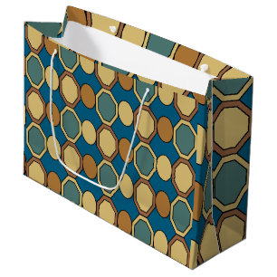 Vintage Geometric Shapes Mid Century Modern Large Gift Bag
