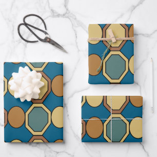 Vintage Geometric Shapes Mid Century Modern Wrapping Paper Sheet
