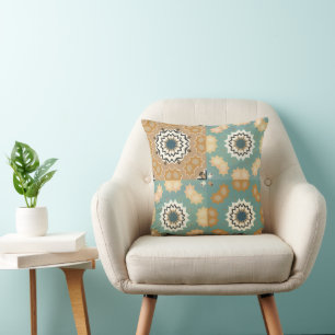 Vintage Geometric Star Pattern Cushion