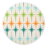 Vintage Geometric Starbursts Ceramic Knob