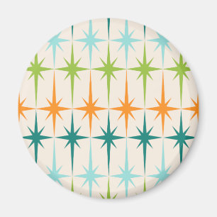 Vintage Geometric Starbursts Magnet