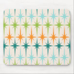Vintage Geometric Starbursts Mousepad<br><div class="desc">Vintage. Geometrics. Starbursts. If you love any of those words, this retro Vintage Geometric Starbursts Mousepad is for you. This mid century modern design features a cream background with rows of turquoise, lime green, orange, and teal starbursts. This mod design pairs beautifully with Strange Little Onion’s Retro Atomic Mobile Pattern...</div>