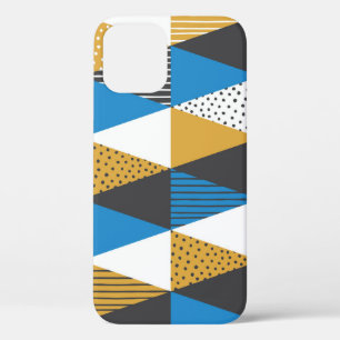 Vintage Geometric: Stylish Illustration Background iPhone 12 Case