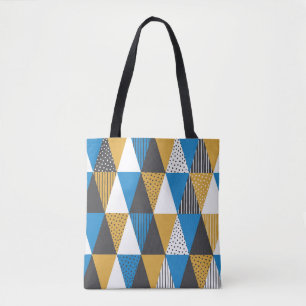 Vintage Geometric: Stylish Illustration Background Tote Bag