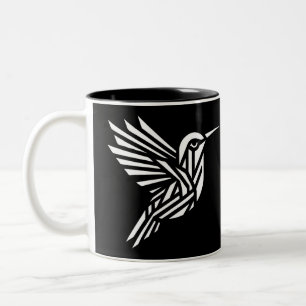 Vintage Geometric Tribal art Two-Tone Coffee Mug