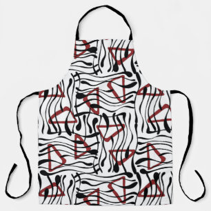 Vintage geometrical pattern design art apron