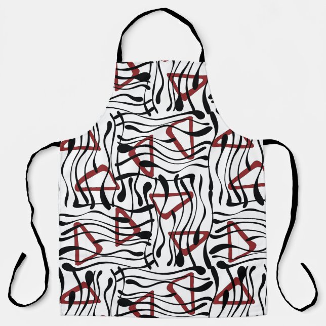Vintage geometrical pattern design art apron (Front)