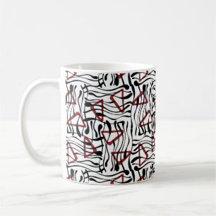 Vintage geometrical pattern design art coffee mug