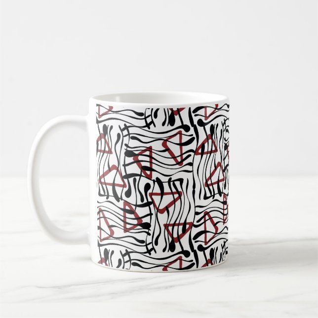 Vintage geometrical pattern design art coffee mug (Left)