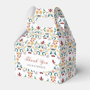 Vintage Geometry Intricate Classical Motif Wedding Favour Box