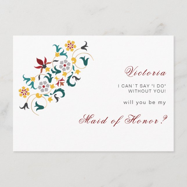 Vintage Geometry Intricate Classical Motif Wedding Menu (Front)