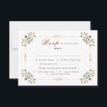 Vintage Geometry Intricate Classical Motif Wedding RSVP Card<br><div class="desc">Beautiful Invitation to celebrate Special occasions and festivals comes with digital and E-invitation as per your request. We would love to replicate our designs to make multiple products like rsvp cards, labels envelopes, and more. Customisation is available for ready to print on request at info@shamaurcreatif@gmail.com. Look Forward to hearing from...</div>