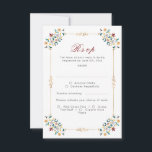 Vintage Geometry Intricate Classical Motif Wedding RSVP Card<br><div class="desc">Beautiful Invitation to celebrate Special occasions and festivals comes with digital and E-invitation as per your request. We would love to replicate our designs to make multiple products like rsvp cards, labels envelopes, and more. Customisation is available for ready to print on request at info@shamaurcreatif@gmail.com. Look Forward to hearing from...</div>