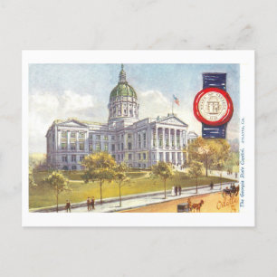 Vintage Georgia Capitol with Seal Postcard