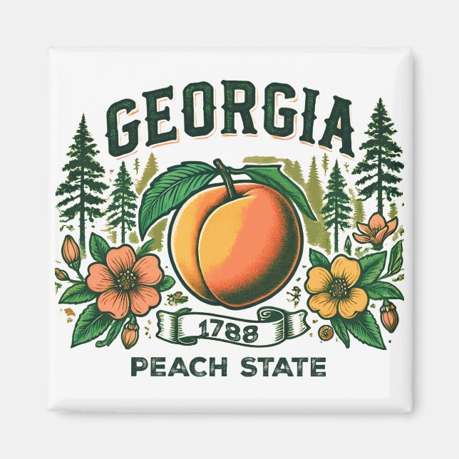 Vintage Georgia Magnet (Front)