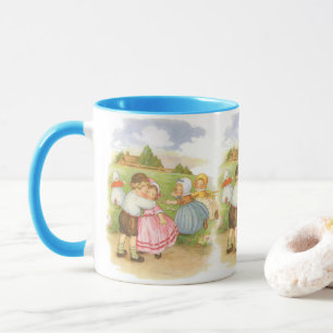 Vintage Georgie Porgie Mother Goose Nursery Rhymes Mug